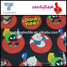 looney tunes collection cartoon charactor printing cotton satin light weight silk feeling fabric for nighty